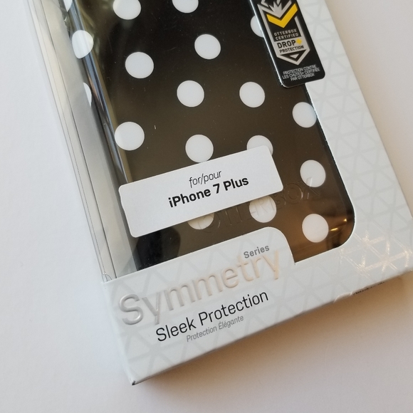 ❗OtterBox iPhone 7 Plus, Date Night  Black and White Polka Dot Case❗ - Picture 2 of 6